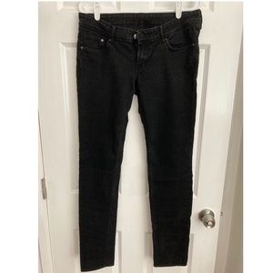3/20 H&M LowCut Black Denim Skinny Jeans size32/32